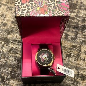 Ed Hardy Women's Watch with Black and Gold Accents